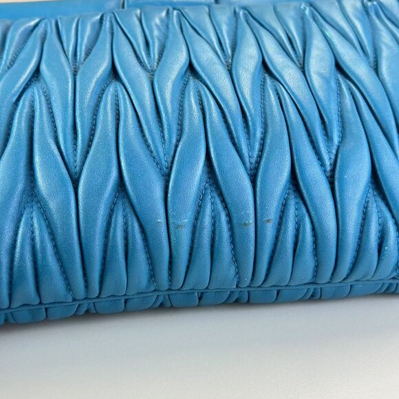 Miu Miu Blue Leather Shoulder Bag Crossbody - Picture 7 of 9